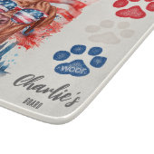 赤い白と青のマスチフおもしろいドのフランスの犬の治療 カッティングボード (角)