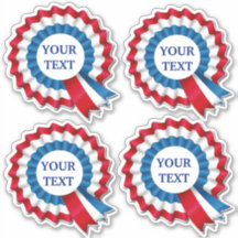 赤い白と青のロゼット輪郭