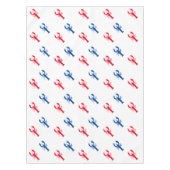 赤い白と青のロブスターパターン愛国的 テーブルクロス (正面)