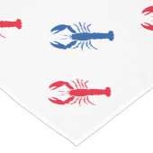 赤い白と青のロブスターパターン愛国的 ミディアムテーブルランナー (コーナー)