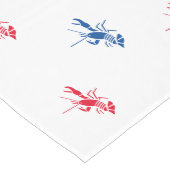 赤い白と青のロブスターパターン愛国的 ミディアムテーブルランナー (コーナー)