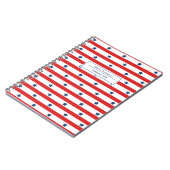 赤い白と青の名前と件名 ノートブック (左側)