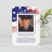 赤い白と青の愛するメモリ写真ありがとう サンキューカード (スタンド正面)