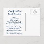 赤い白と青の懇親会 インビテーションポストカード (裏面)