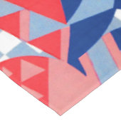 赤い白と青の抽象芸術プリント#1 テーブルクロス (アングル)