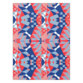 赤い白と青の抽象芸術プリント#1 テーブルクロス (正面)