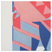 赤い白と青の抽象芸術プリント#1 ファブリック (見本)