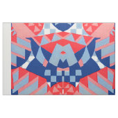 赤い白と青の抽象芸術プリント#1 ファブリック (ファットクウォーター)