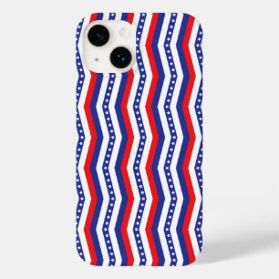 赤い白と青の星とストライプのシブロン Case-Mate iPhone 14ケース