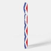 赤い白と青の星とストライプのシブロン Case-Mate iPhoneケース (裏面 / 左)