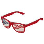 赤い白と青の星とストライプ キッズサングラス (アングル)