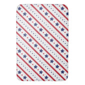 赤い白と青の星とストライプ バスマット (正面縦)