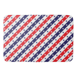 赤い白と青の星とストライプ バスマット