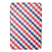 赤い白と青の星とストライプ バスマット (正面縦)