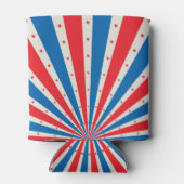 赤い白と青の星とストライプ 缶クーラー (裏面)