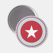 赤い白と青の星と縞模様の磁石 マグネット (正面/裏面)