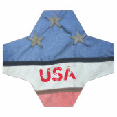 赤い白と青の星条旗 サッカーボール (フラット)