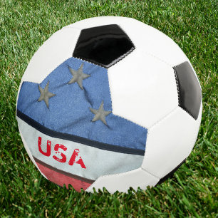 赤い白と青の星条旗 サッカーボール