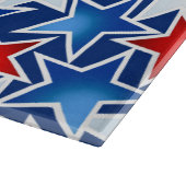 赤い白と青の星 カッティングボード (角)