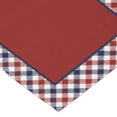 赤い白と青の格子状ミディアムテーブルランナー ショートテーブルランナー (コーナー)