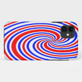 赤い白と青の渦巻き Case-Mate iPhoneケース (裏面(横))