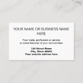 赤い白と青の理容師ストライプ名刺 名刺 (裏面)