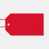 赤い白と青の色のブロックされたプリント ギフトタグ (裏面横)