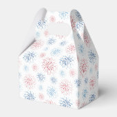 赤い白と青の花火結婚夏 フェイバーボックス (裏面サイド)