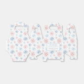 赤い白と青の花火結婚夏 フェイバーボックス (折り畳みなし)