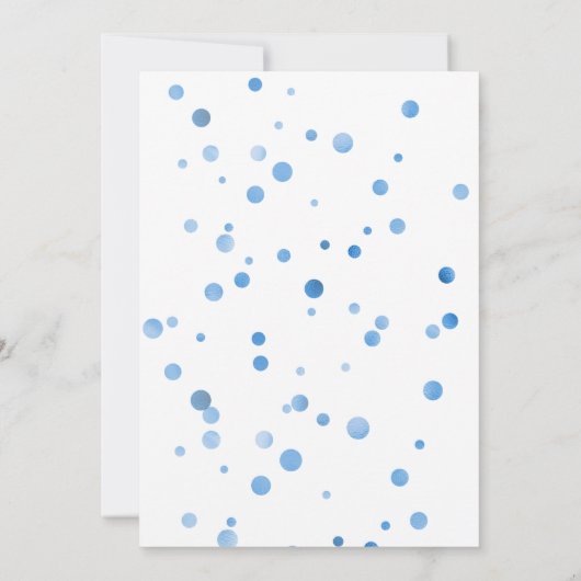 赤い白と青の誕生日バルーンネイビースポット 招待状 (裏面)