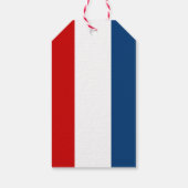 赤い白と青の贈り物ラベル ギフトタグ (裏面)