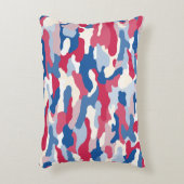 赤い白と青の迷彩 アクセントクッション (正面(垂直))