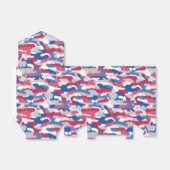 赤い白と青の迷彩 フェイバーボックス (折り畳みなし)