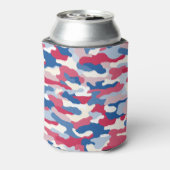 赤い白と青の迷彩 缶クーラー (缶裏面)