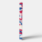 赤い白と青の迷彩 Case-Mate iPhoneケース (裏面 / 右)