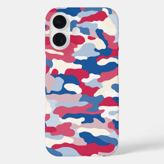 赤い白と青の迷彩 Case-Mate iPhoneケース (裏面)