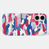 赤い白と青の迷彩 Case-Mate iPhoneケース (裏面 (横))