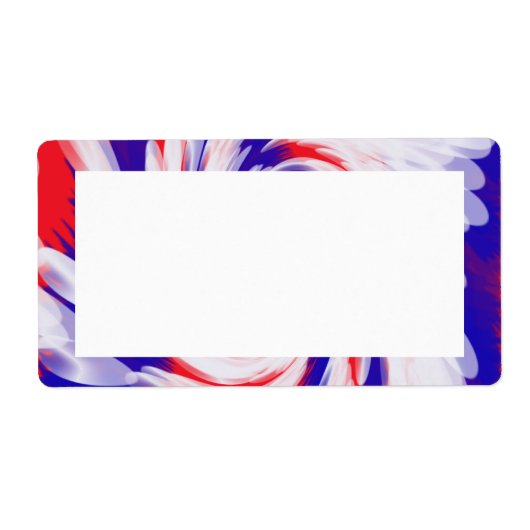 赤い白と青 ラベル (正面)