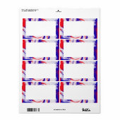 赤い白と青 ラベル (フルシート)