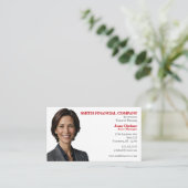 赤い白と黒の適応可能な写真 名刺 (スタンド正面)