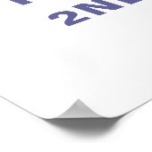 赤い白と2つユニセックスの誕生日パーティーへようこそ ポスター (角)