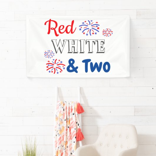 赤い白と2歳の誕生日 横断幕 (インサイチュ)