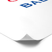 赤い白と7月の4th赤ちゃんシャワーへようこそ ポスター (角)