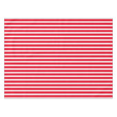 赤い白のはっきりしたストライプパターン テーブルクロス (正面(横))