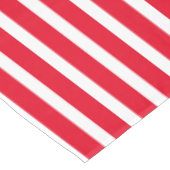 赤い白のはっきりしたストライプパターン テーブルクロス (アングル)