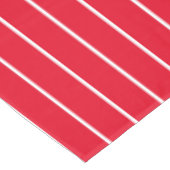 赤い白のはっきりしたストライプパターン テーブルクロス (アングル)