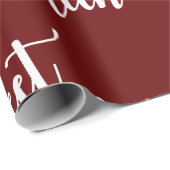 赤い白のスクリプトかわいい甘い16誕生日パーティギフト ラッピングペーパー (ロールコーナー)