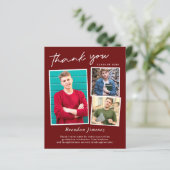 赤い白のスクリプト3写真卒業ありがとう (スタンド正面)