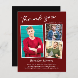 赤い白のスクリプト3写真卒業ありがとう