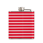赤い白のストライプパターン フラスク (裏面)